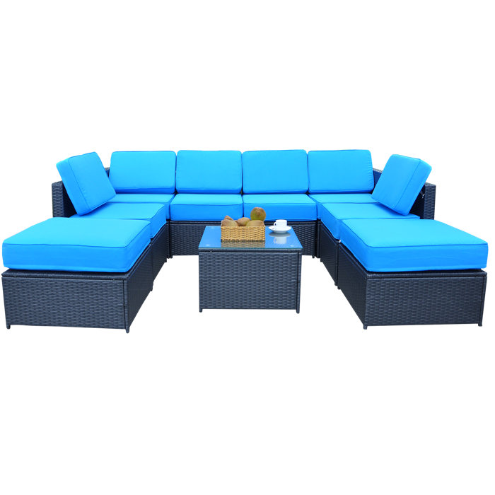Ivy Bronx Sleaford 9 Piece Sectional Seating Group with Cushions Wayfair